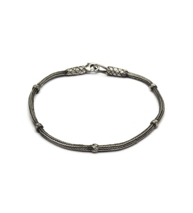 Unisex El Örmesi 5.2 gr 1000 Ayar Gümüş Kazaziye Bileklik (Çok Renkli)