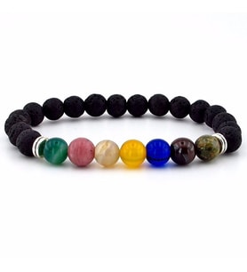 YEDİ GEZEGEN CHAKRA DOĞAL TAŞLAR ERKEK BİLEKLİK J0201