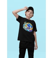 Unisex Süper Sonic Baskılı Oyun Çocuk Tişört (1-12 Yaş)