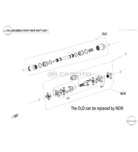 Cf Moto Atv Ön Şaft Mili Ve Kayıcı 400-Atr-L 2017 23 Cm *