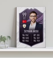 BK Gift Kişiye Özel Kanvas Tablo Futbolcu Kartı-5