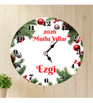 İsimli Yeni Yıl Çay & Kahve Duvar Saati