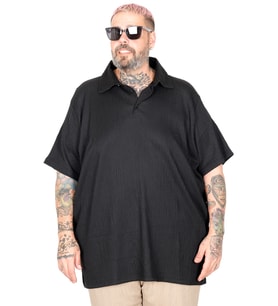 Mode XL Büyük Beden Erkek Tişört Polo Yaka JAKAR U24337 Siyah