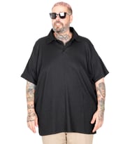 Mode XL Büyük Beden Erkek Tişört Polo Yaka JAKAR U24337 Siyah