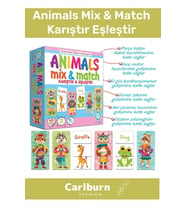 Özel Üretim Zeka Geliştirici Çocuk El Göz Koordinasyonu Animals Mix & Match Karıştır Eşleştir