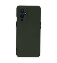 One Plus 9 Kılıf Nano İçi Kadife Silikon - Koyu Yeşil