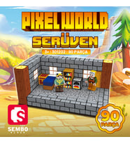 Sembo Block PixelWorld Serüven Manyetik Mıknatıslı Yapı Bloğu Seti 90 Parça (Yeşil)