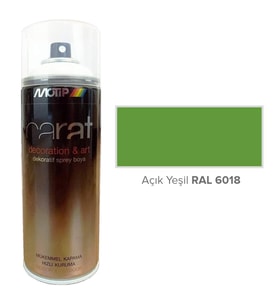 Motip Carat Akrilik Sprey Boya AÇIK YEŞİL PARLAK 400 ml - RAL6018