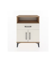 Arges Komodin 2 Raflı Tek Çekmeceli 2 Kapaklı 60x30x80 Çam-Aytaşı