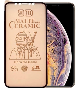 Apple Uyumlu   iPhone Xs Max Ekran Koruyucu 9D Mat Seramik Nano Tam Kaplayan