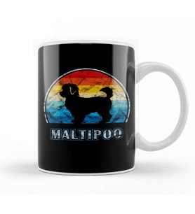 Maltipoo Vintage Design Dog Maltipoo Mom Kupa Bardak Porselen