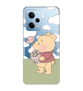 Redmi Note 12 Pro 5G Uyumlu Winnie The Pooh Tasarımlı Şeffaf Telefon Kılıfı