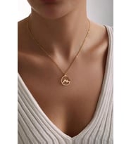 Dağ Figürlü Kolye 925K Gümüş (Gold)