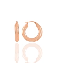Söğütlü Silver Gümüş rose 5 mm kalınlığında 25 mm büyüklüğünde kalın gümüş halka küpe