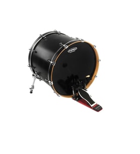 Evans BD22HBG Hydraulic Black 22 İnç Yağlı Bas Davul Derisi - Siyah (Profesyonel)  Çift Katmanlı Yağ Dolgulu Yapı, Kısa Sustain ve Mat Siyah Görünüm