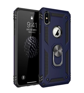 iPhone XS Max Kılıf Sofya Yüzüklü Silikon Kapak - Lacivert