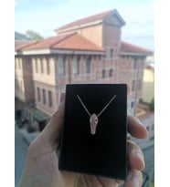 Rose Kaplama Zirkon Taşlı Yılan Kolye