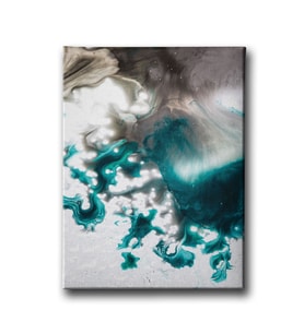 Yeşil Beyaz Canvas Tablo MİND155