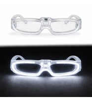 Beyaz Led Işıklı Parti Gözlüğü 3 Modlu - Glow Gece Eğlence Gözlüğü