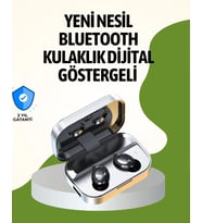 Gerçek Kablosuz Kulaklık – Bluetooth 5.0, Şarj Kutulu, Parmak İzi Kontrollü