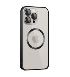 Joko Apple İphone 15 Pro Max Kılıf Metal Bumper Magneticsafe Kapak - Siyah