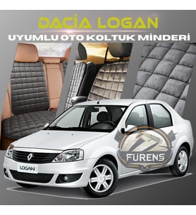Dacia Logan Antrasit Renk Tay Tüyü Cepli & Terletmez Sırtlı Oto Koltuk Minder Seti - Koltuk Koruma Kılıfı (ÖN & ARKA TAM SET)