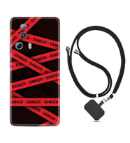 Xiaomi Mi 13 Lite Kılıf Resimli Boyun Askılı İpli Desenli Silikon Danger 1372