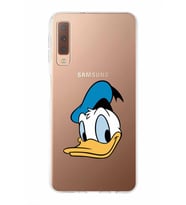 Samsung Galaxy A7 (2018)  Kapak Donald Duck Tasarımlı Şeffaf Silikon Kılıf