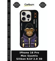 iPhone 16 Pro Max Uyumlu Silikon Kılıf 2.0 3D Cep Kılıfı Telefon Aksesuarı Renkli Kap