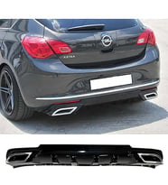 Opel Astra J HB Sport Difüzör Parlak Siyah Plastik 2012 2013 2014 2015 Arka-difizör-bodykit-ek