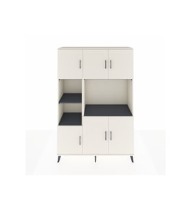 Hyperion Dolap 9 Raflı 6 Kapaklı 132x44x195 Aytaşı-Aytaşı/Antrasit