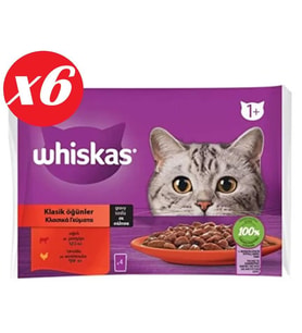 Whiskas Pouch Sos Sığır.Tav Yetiş Kedi Kon. 4x85gr Set 6'lı