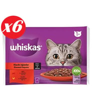 Whiskas Pouch Sos Sığır.Tav Yetiş Kedi Kon. 4x85gr Set 6'lı