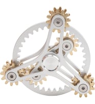 EDC & Yeni Nesil Stres Çarkı – 9 Dişli Metal Gear Linkage Fidget Spinner  Hassas Mekanik Gyro, CNC
