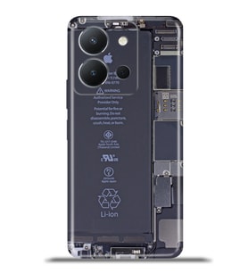 Vivo Y36 Kapak HD Renkli Dizayn Silikon Kılıf - İphone Mekanik