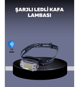 Northcity USB Şarjlı Mini LED Kafa Feneri - 50m Odak 150m Geniş Aydınlatma ve El Serbest Çalışma