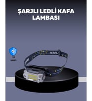 Northcity USB Şarjlı Mini LED Kafa Feneri - 50m Odak 150m Geniş Aydınlatma ve El Serbest Çalışma