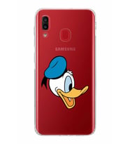 Samsung Galaxy A30  Kamera Korumalı  Kapak Donald Duck Tasarımlı  Şeffaf Kılıf