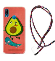 Huawei P20 Lite Mate 10 20 Lite Pro P40 Lite KılıfBoyun Asklı Rasta Silikon Avokado Skate 1741