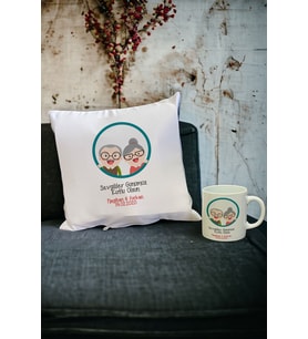 Sevgiliye Hediye Kupa Bardak ve Yastık Set 002 (Beyaz)