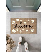 Papatyalı Welcome Dekoratif Iç Ve Dış Kapı Önü Paspası 40 X 60 Cm