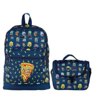 Kaukko Kids&Love Lacivert Zombie Pizza İlkokul Çanta ve Beslenme Seti - Erkek Çocuk