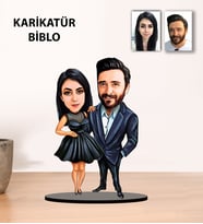 Kisiye Özel Sevgili Evli Karikatür Biblo KB10