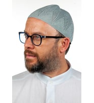 Berra Çelik Örme Dantel Namaz Takkesi Gri 1 Adet