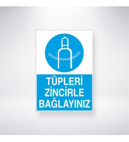 Tüpleri Zincire Bağlayınız 21x28 Arkası Yapışkanlı Levha