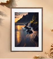 Manzara Wallpaper 3 Metal Poster Metal Tablo Metal Üzerine Baskılı Metal Poster Ev Duvar Dekorasyon