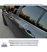 Fiat Egea Sedan-Hb Krom Cam Çıtası 4 Parça 2015 Üzeri Paslanmaz Çelik