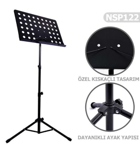 Manuel Raymond NSP122 Profesyonel Nota Sehpası  Delikli Tabla Ağır Tip Metal