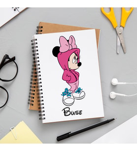İsimli Minnie Mause Defteri Kişiye Özel