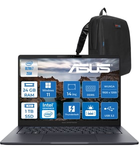 Asus Expertbook B5 B5405CCA-U716512B1D Intel® Core™ Ultra 7 255H Aı 24GB Ddr5 1tb SSD Intel® Arc™ Graphics 14"inç Wuxga (1920X1200) IPS 300NITS WIN11HOME Taşınabilir Bilgisayar B5405CCAH03+ZETTAÇANTA